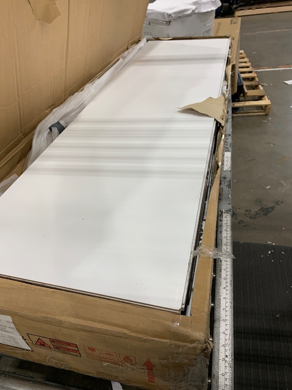 Photo 1 of **************INCOMPLETE ITEM, THIS IS ONLY BOX #2 OUT OF 2****************
Merax Full Size Murphy Bed Wall Bed with Shelves, Drawers and LED Lights,White