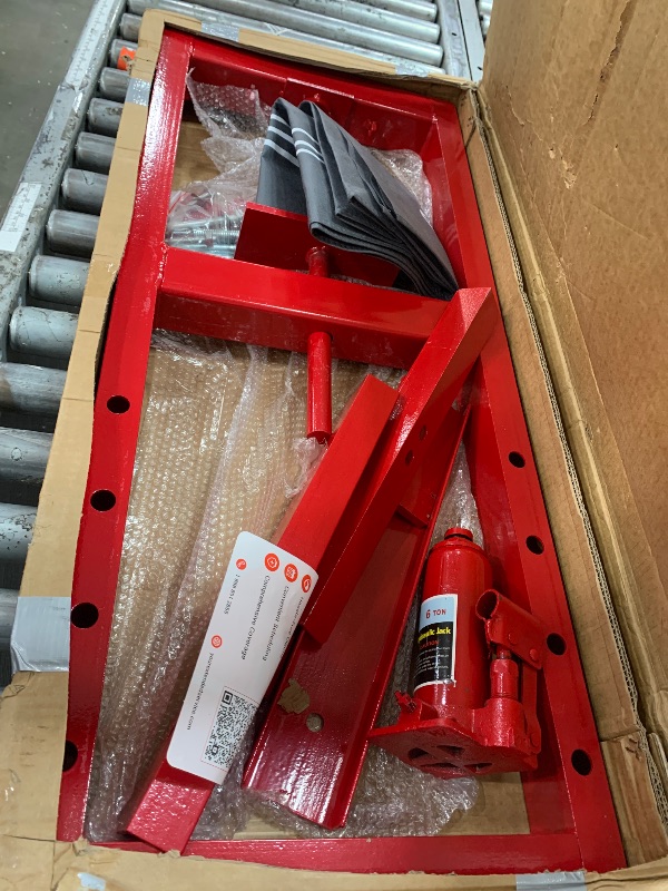 Photo 1 of ***PARTS ONLY***GarveeTech 6T Hydraulic Press, H-Frame Adjustable Garage Floor Shop Press with Plates for Metal Bending, Straightening, Bearing Removal, Automotive Repair & Garage Use, Red