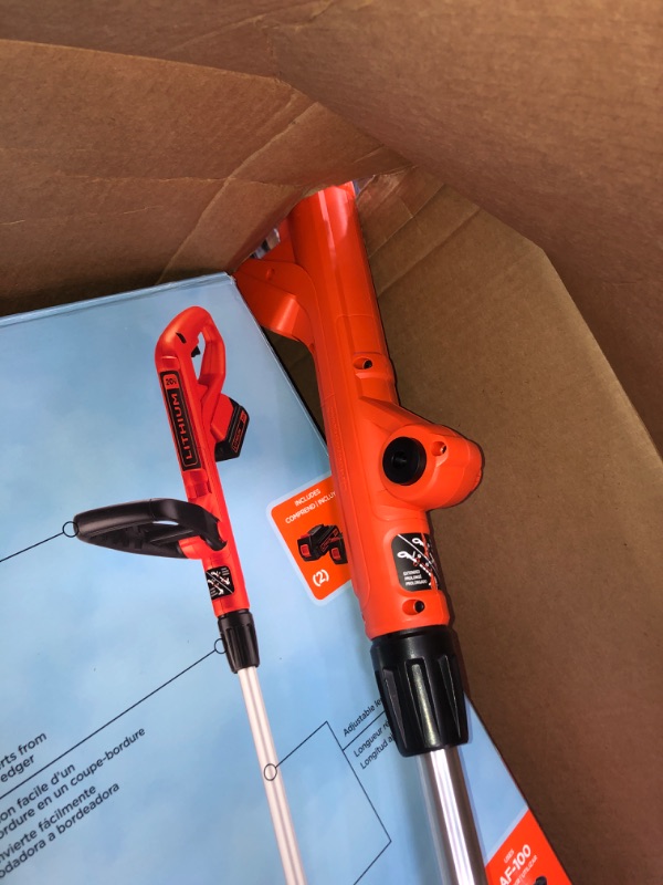 Photo 1 of ****PARTS ONLY*******STOCK PHOTO REFERENCE ONLY****BLACK+DECKER Combination String Trimmer, Lawn Mower, and Edger, Cordless 3-in-1 (MTC220)