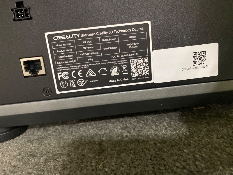 Photo 1 of (for parts, missing) Official Creality K2 Plus Combo 3D Printers, Multicolor Printing Machine Up to 16 Colors, 600mm/s High-Speed Printing, Dual AI Camera for Monitoring, 350x350x350mm Build Volume