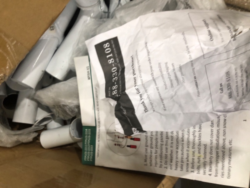 Photo 1 of **************INCOMPLETE ITEM, THIS IS ONLY IS ONLY CARTON #5 OUT OF 5 TOTAL****************
DWVO 20x40ft Party Tent Heavy Duty Outdoor Wedding Event Shelters Upgraded Galvanized Canopy with Large White Roof, Removable Sidewalls & 4 Storage Bags