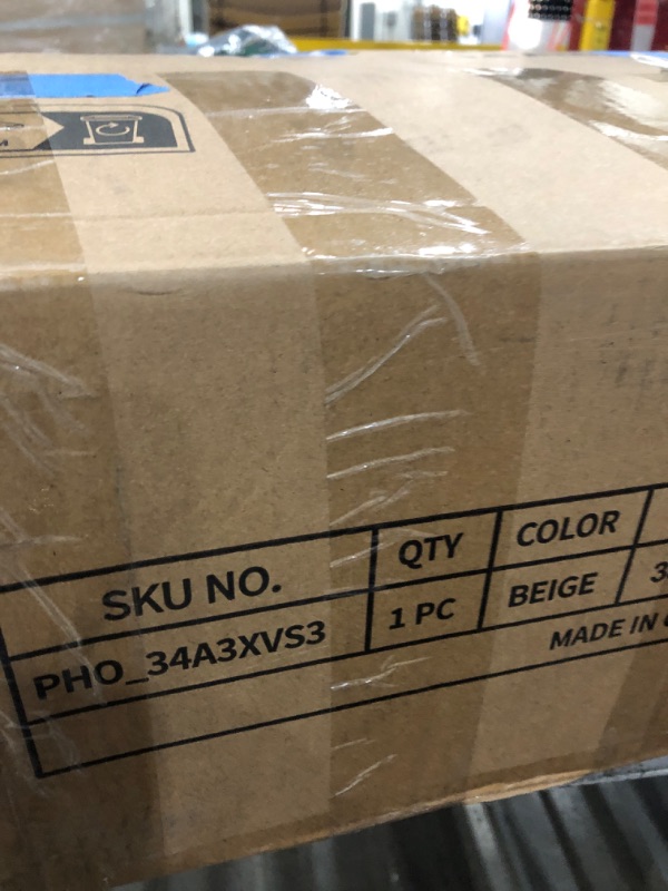 Photo 1 of ***PARTS ONLY***GarveeHome Twin Bed Frame with Storage Headboard, Kids Bed Frame with 2 Drawers, Boucle Upholstered Platform Bed with Bookcase, No Box Spring Needed, Easy Assembly, Ivory White