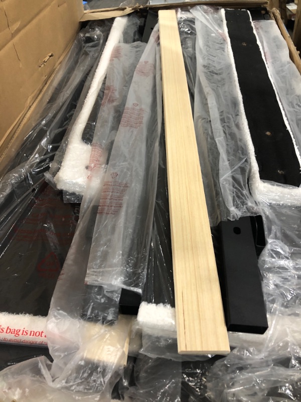 Photo 1 of ***PARTS ONLY***GarveeHome Twin Bed Frame with Storage Headboard, Kids Bed Frame with 2 Drawers, Boucle Upholstered Platform Bed with Bookcase, No Box Spring Needed, Easy Assembly, Ivory White