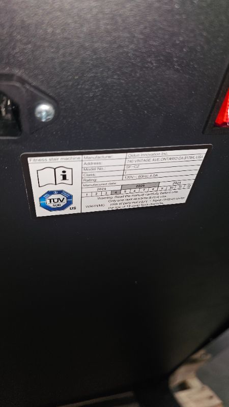 Photo 1 of ***PARTS ONLY***Fitvids Stair Stepper Machine, Commercial Grade Continuous Climbing Stair Machine for Cardio and Lower Body Workouts, Max Load 375LBS, Black