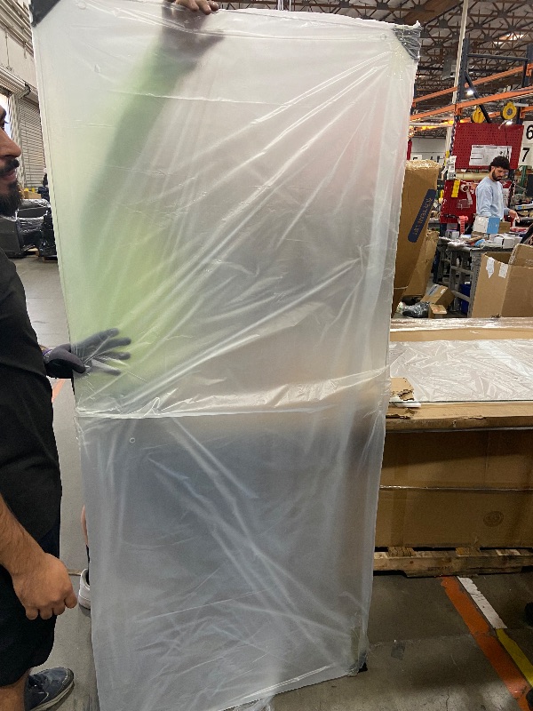 Photo 1 of ***ONLY 2 GLASS DOOR
30 in. W x 72 in. H Fixed Frameless Shower Doors Corner Shower Enclosure Clear Glass in Chrome