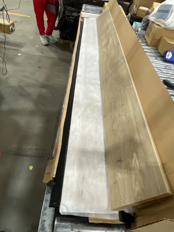 Photo 1 of 1 package ** Signature Design by Ashley Senniberg Rustic King Panel Bed with Metal Slats, Foundation or Box Spring Needed, Light Brown