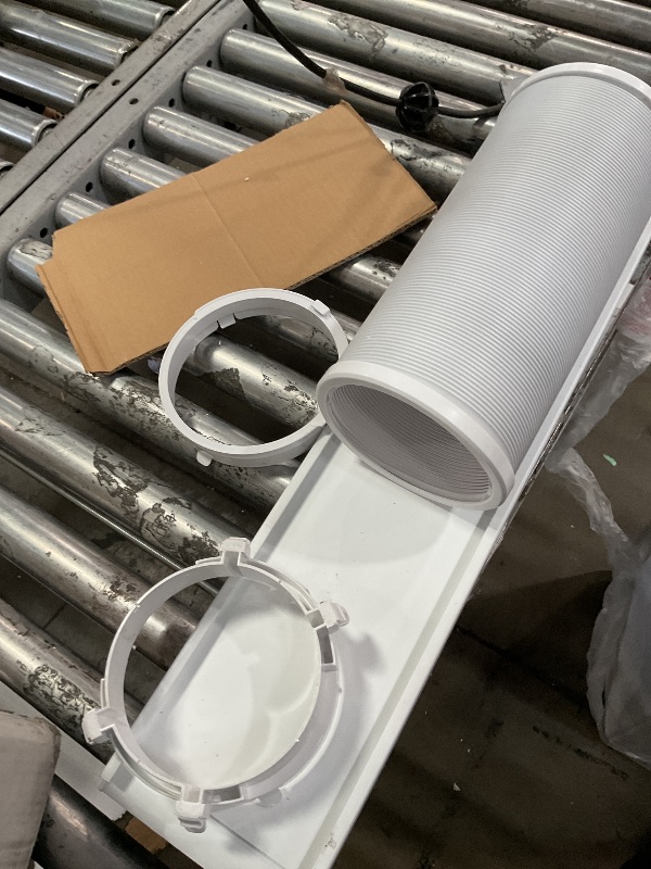 Photo 1 of *MISSING SOME ACCESSORIES/POWERS ON*** Amazon Basics 3-In-1 Portable Air Conditioner, 12000 BTU (ASHRAE), Cools Up to 550 Sqf, Portable AC with Cool/Dry (Dehumidifier)/Fan-Only Functions, Auto Mode, Sleep Mode, Timer, White