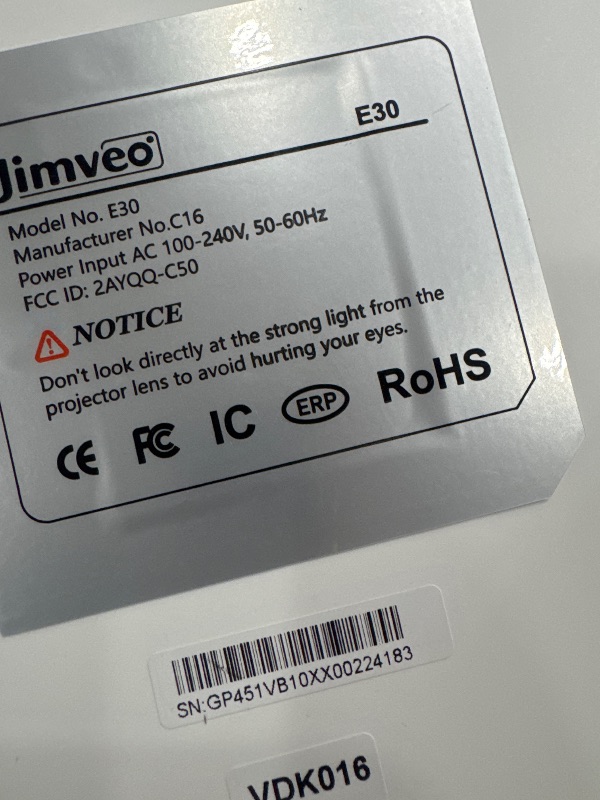 Photo 1 of *POWERS ON*Projector [AI Auto Focus/Auto Lens Cap] Outdoor-Projector-4K with WiFi 6 and Bluetooth: 1500 ANSI Portable Projector with Auto 6D Keystone & Zoom, Jimveo Native 1080P Movie Proyector 2025 Upgraded