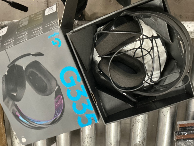 Photo 1 of *unable to test**Logitech G335 Wired Gaming Headset, with Flip to Mute Microphone, 3.5mm Audio Jack, Memory Foam Earpads, Lightweight - Black