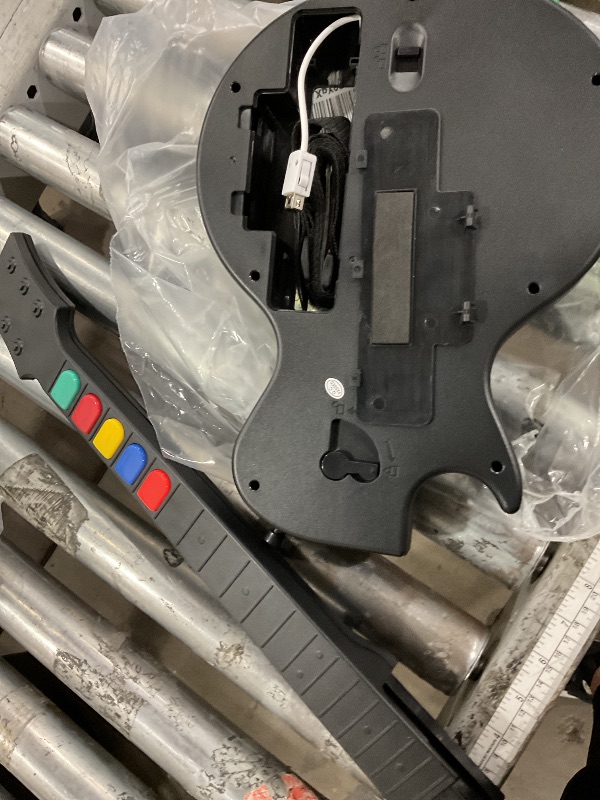 Photo 1 of *unable to test** NBCP Wireless Guitar Controller for Nintendo Wii – Compatible with Guitar Hero and Rock Band 2 Games – Includes Adjustable Strap – Black