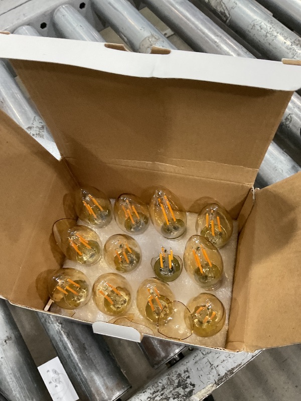 Photo 1 of *1 BROKEN**ALAMPEVER 12 Pack Chandelier Light Bulbs 40W Equivalent, 330LM E26 Edison Bulb, Dimmable LED Light Bulb, 2200K Warm White, B11 Type, 4W, Ideal for Living Room, Bedroom, Dining Room