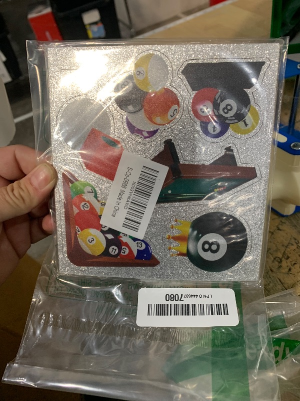 Photo 1 of 18pcs Glitter Billiards Dessert Cupcake Topper Sport Theme Decor Supplies Men Boys Girls Happy Birthday Decorations