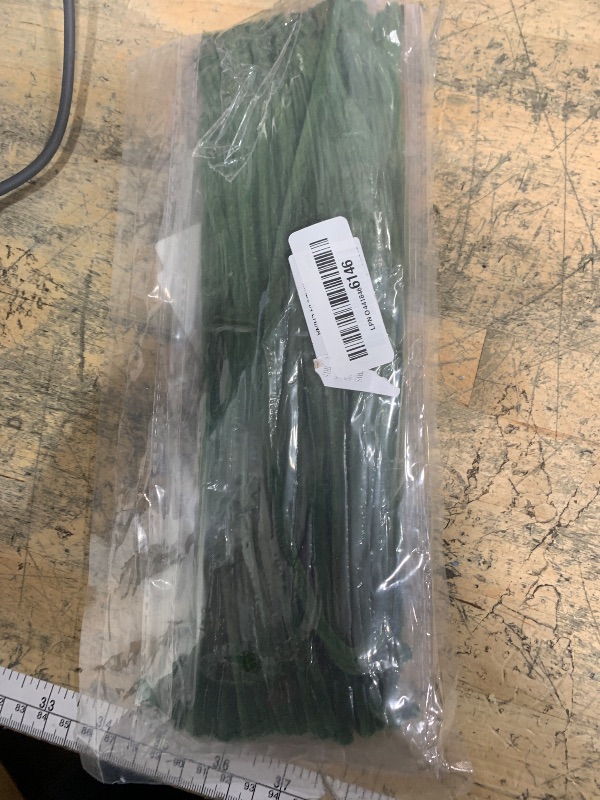 Photo 1 of 100 Pieces  Cleaners Craft, Sage Green Pipe Cleaners, Chenille Stems for Classroom Craft Supplies Hair Flowers