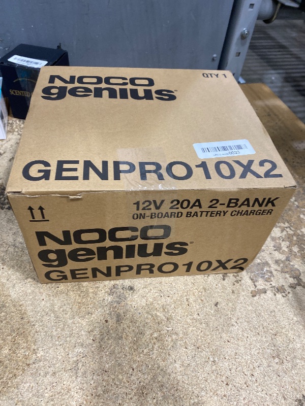 Photo 1 of *** CHECK COMMENTS****      NOCO Genius GENPRO10X2: 2-Bank, 20A Onboard Battery Charger - 10A Per Bank, 12V Waterproof Marine Charger with Overcharge Protection & Temperature Compensation – for Lead-Acid & Lithium Batteries