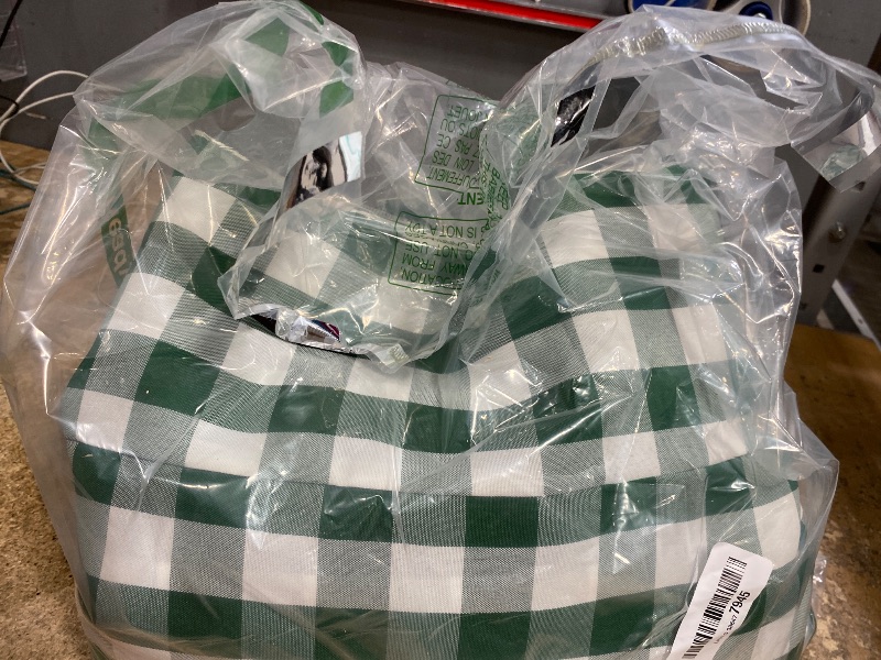 Photo 1 of LA Linen Gingham Tablecloth - Checkered Tablecloth for Parties, Picnics & More - Farmhouse Tablecloth - Spring Tablecloth - Picnic Tablecloth - Cloth Tablecloths for Rectangle Tables - 90”x156 Green