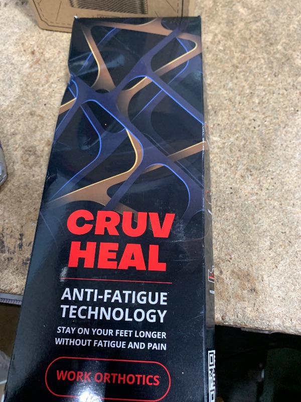 Photo 1 of (New) Work Orthotic Insoles - Anti Fatigue Medium Arch Support Shoe Insert Men Women - Plantar Fasciitis Flat Feet - Relieve Foot Pain - Work Boot Insoles Standing All Day (M, Blue Lines)