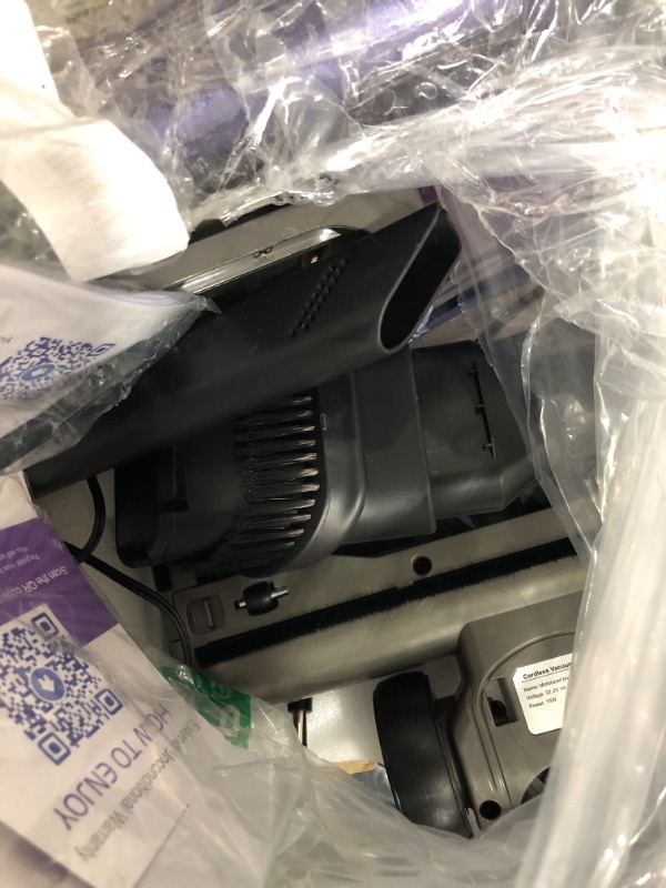 Photo 1 of (MISSING PIECES) Cordless Vacuum Cleaner,Vacuum Cleaners for Home with Super Suction,Lightweight Stick Vacuum with 35 Mins Runtime,Rechargeable Cordless Vacuum for Carpet, Tile, Pet Hair, Hardwood Floors(Dark Purple)