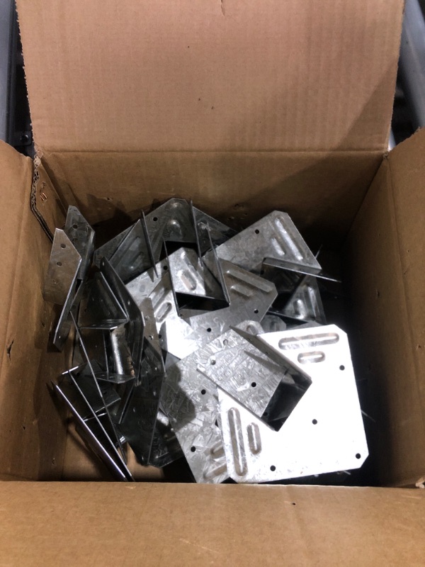 Photo 1 of (25-Pack) Calvana 16-Gauge Hurricane Ties, Rafter Hanger, Hurricane Straps, Pergola Brackets, Galvanized Finish, Rust-Resistant & Reliable, for Connecting Wooden Rafters, Patio Beams, Roof Trusses