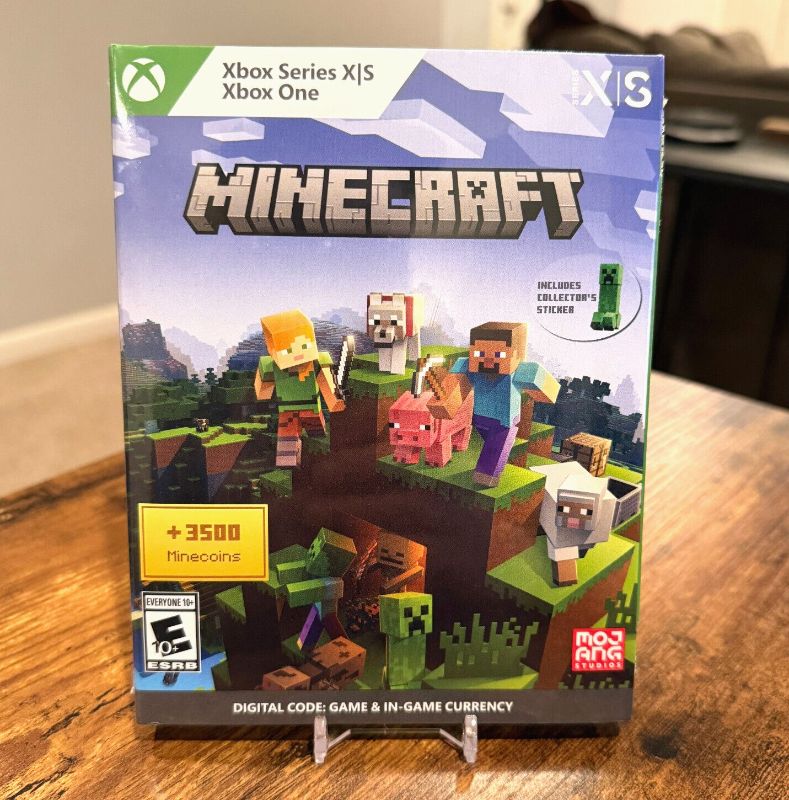 Photo 1 of    MINECRAFT + 3500 COINS For Microsoft Xbox One And Xbox Series X - NEW