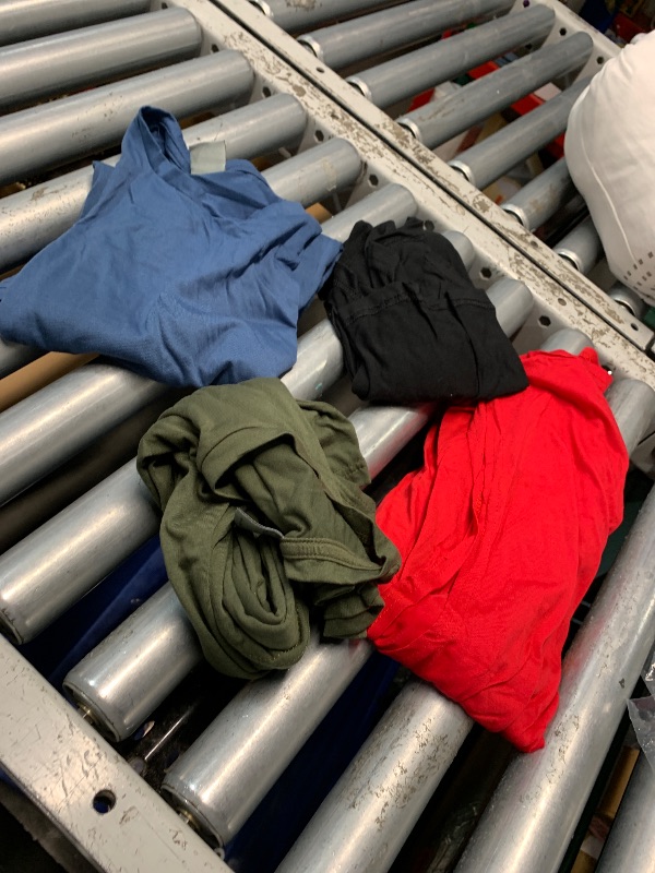 Photo 1 of **MISSING WHITE SHIRT** GYM REVOLUTION Men's 5 Pack Workout Sleeveless Shirts Muscle Gym Tank Tops Black White Red Blue Green size: XL