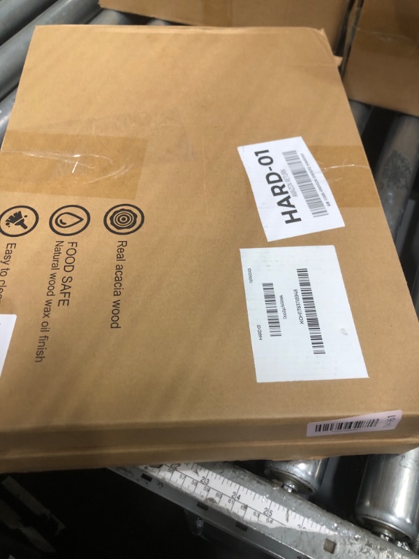 Photo 1 of 2 PCS 16 x 12 in Large Solid Acacia Wood Serving Trays Rectangular Wooden Serving Platters Natural Wooden Boards for Bar Coffee Party?Wood Log Color?