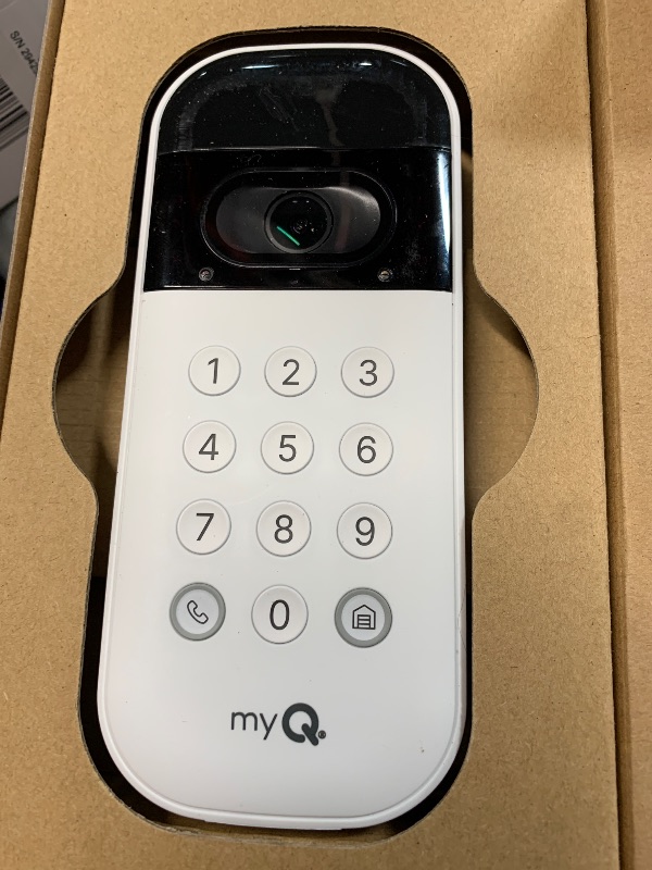 Photo 1 of (incomplete) myQ Smart Garage Door Video Keypad with Wide-Angle Camera,Customizable PIN Codes,and Smartphone Control–Take 