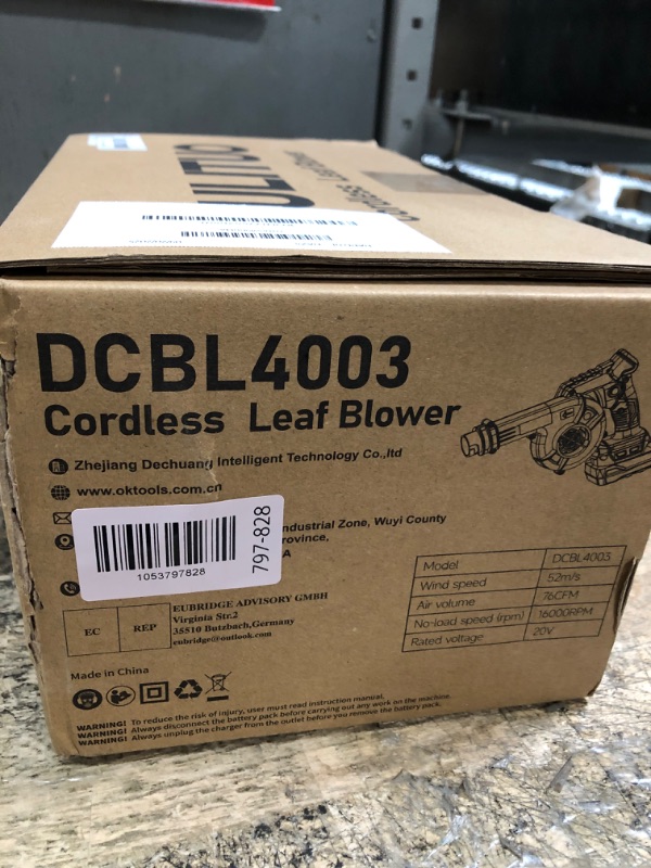 Photo 1 of **PARTIAL SET/ MISSING BATTERY** Leaf Blower Cordless with Battery and Charger, 20V Electric Cordless Blower 120MPH Small Leaf Blower, Lightweight Battery Blower Yard Tools Grass Blowers for Lawn Care Patio Backyard Leaves and Dust