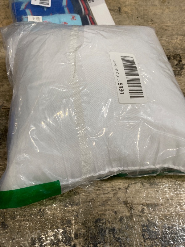 Photo 1 of **PARTIAL SET/MISSING 1** OKBA Throw Pillows Insert Set of 2, with 100% Cotton Cover, Bed and Couch - Indoor Hotel Decorative Pillows, 12x12 in White Pillows Inserts