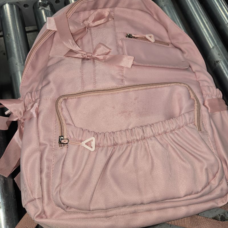 Photo 1 of *STAINED* Phaoullzon Girls Backpack with Bow for School Kids Coquette Bookbag Kawaii Dance Bag