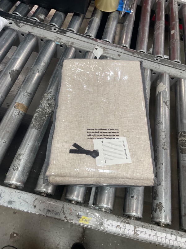 Photo 1 of 100% Blackout Shield Linen Look Textured Pinch Pleated Curtains Blackout Drapes 84 Inch Long 2 Panels Set, Faux Linen Blackout Curtains for Bedroom & Living Room, 40" W x 84" L, Oatmeal