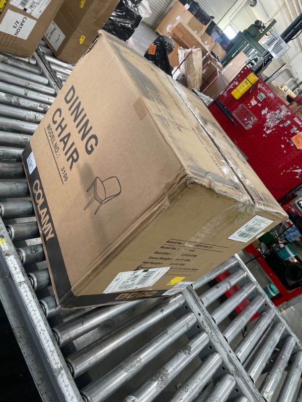 Photo 1 of ***INCOMPLETE***COLAMY Upholstered Dining Chairs Set of 4, Modern Kitchen Chairs with Back, Fabric Side Dining Room Chairs with Wood Legs for Kitchen Dining Room Restaurant, Beige