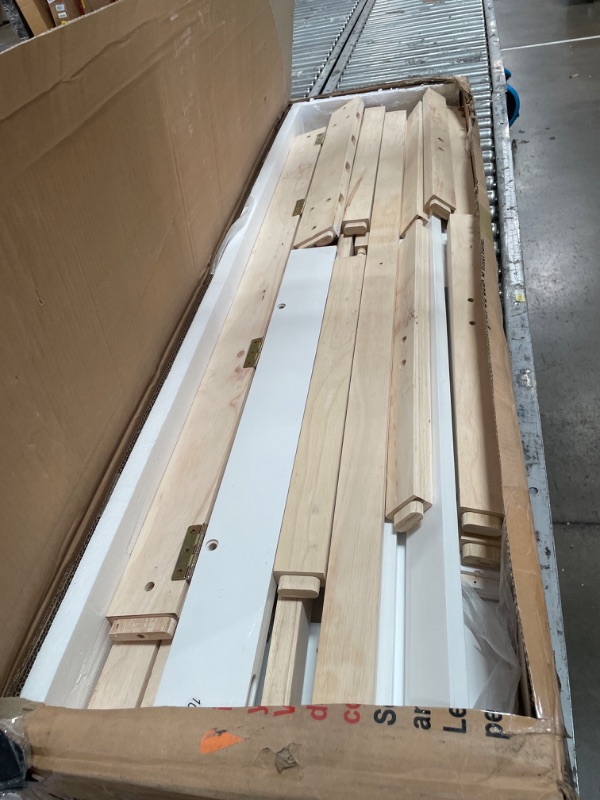 Photo 1 of ***INCOMPLETE***Merax Full Size Murphy Bed Cabinet with Charging Station and Large Storage Drawer, Foldable Pull Out Murphy Chest Bed for Apartments, Bedrooms, Studio, No Spring Box Needed, White