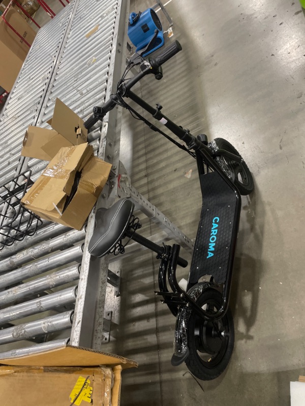 Photo 1 of ***KEYS MISSING***Caroma Electric Scooter with Seat, 560W/819W/1200W Peak Motor, 15/25/30 Miles Range, 20Mph Top Speed, Foldable Electric Scooter for Adults