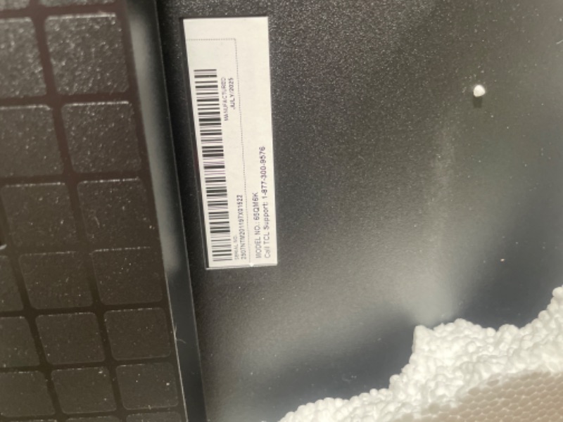 Photo 1 of ***DAMAGED***TCL 65-Inch Class QM6K Series QD-Mini LED 4K UHD Google Smart TV Best Value Mini-LED TV - QLED, 144hz, 288hz Gaming Rate, High Contrast Screen, Onkyo Audio, Dolby Atmos (65QM6K, 2025 Model)