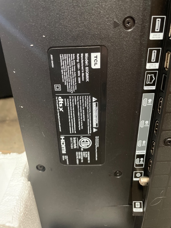 Photo 1 of ***DAMAGED***TCL 65-Inch Class QM6K Series QD-Mini LED 4K UHD Google Smart TV Best Value Mini-LED TV - QLED, 144hz, 288hz Gaming Rate, High Contrast Screen, Onkyo Audio, Dolby Atmos (65QM6K, 2025 Model)