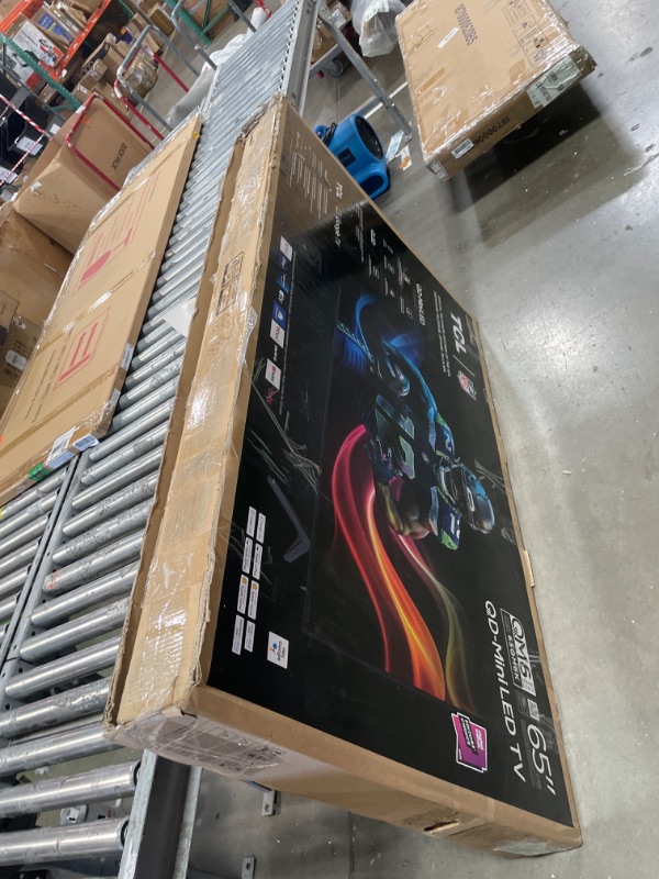 Photo 1 of ***DAMAGED***TCL 65-Inch Class QM6K Series QD-Mini LED 4K UHD Google Smart TV Best Value Mini-LED TV - QLED, 144hz, 288hz Gaming Rate, High Contrast Screen, Onkyo Audio, Dolby Atmos (65QM6K, 2025 Model)