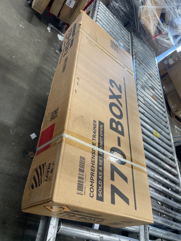 Photo 1 of (box 2, for parts,missing) Fitvids Multifunctional Home Gym Equipment with 160 lbs Weight Stack, Full Body Workout Weight Machine, Strength Training Exercise Equipment with Pulley System & Leg Press, All-in-One Workout Station