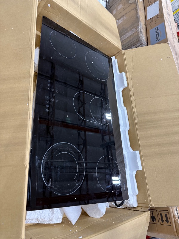 Photo 1 of  5 Elements Smooth Top Electric Cooktop in Black with Double Ring Zones