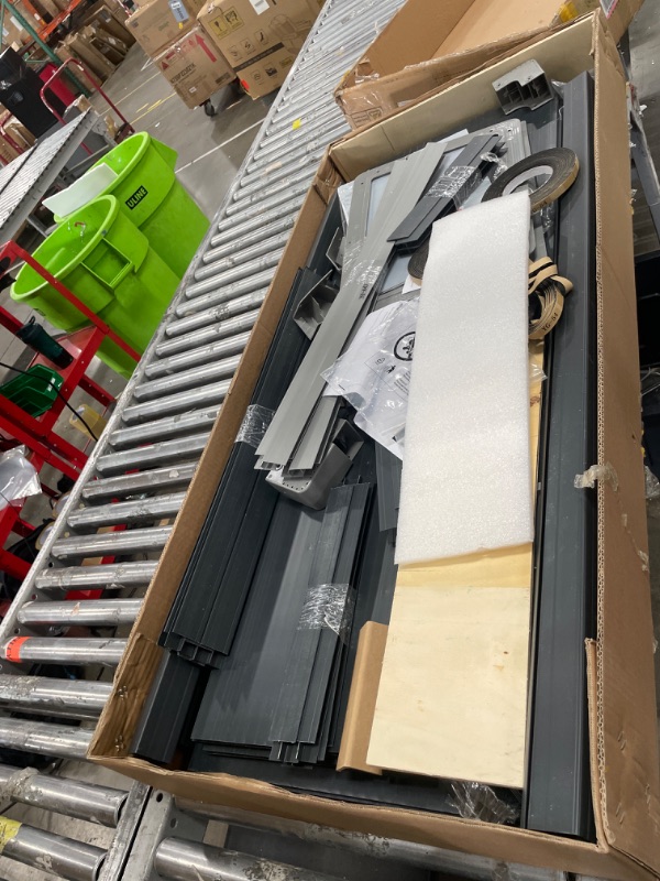 Photo 1 of ***INCOMPLETE***YITAHOME 8x6.2FT Outdoor Storage Shed w/o Floor, All-Weather Plastic Shed with Lockable Doors, Window & Vents, Plastic Tool Shed for Backyard, Patio, Poolside, Lawn, Gray