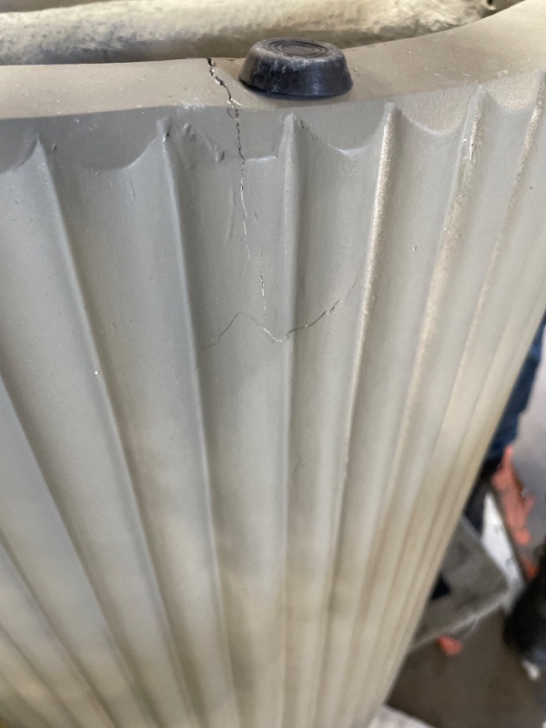 Photo 1 of ***INCOMPLETE***Armen Living Wave Oval Dining Table in Grey Concrete