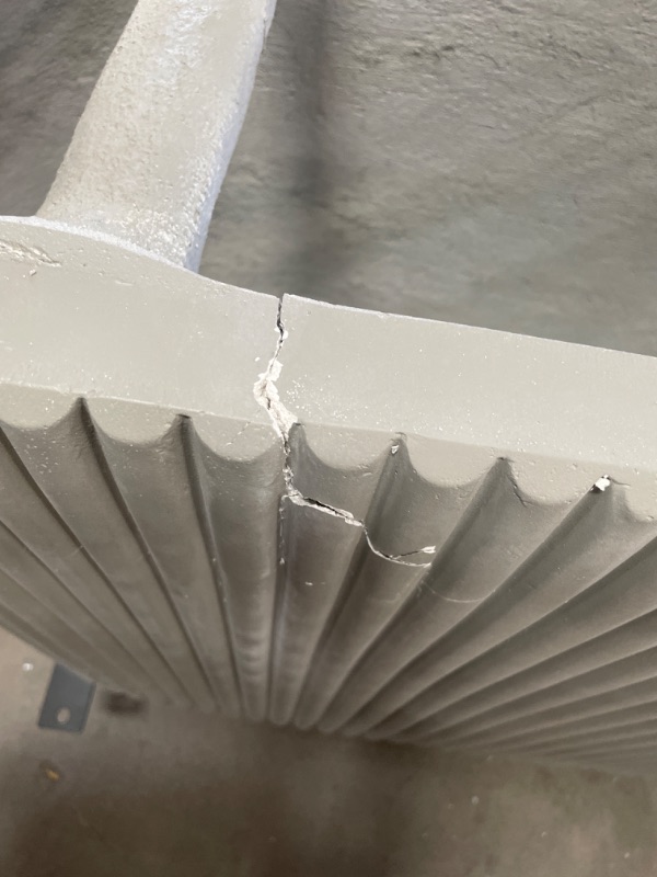 Photo 1 of ***INCOMPLETE***Armen Living Wave Oval Dining Table in Grey Concrete