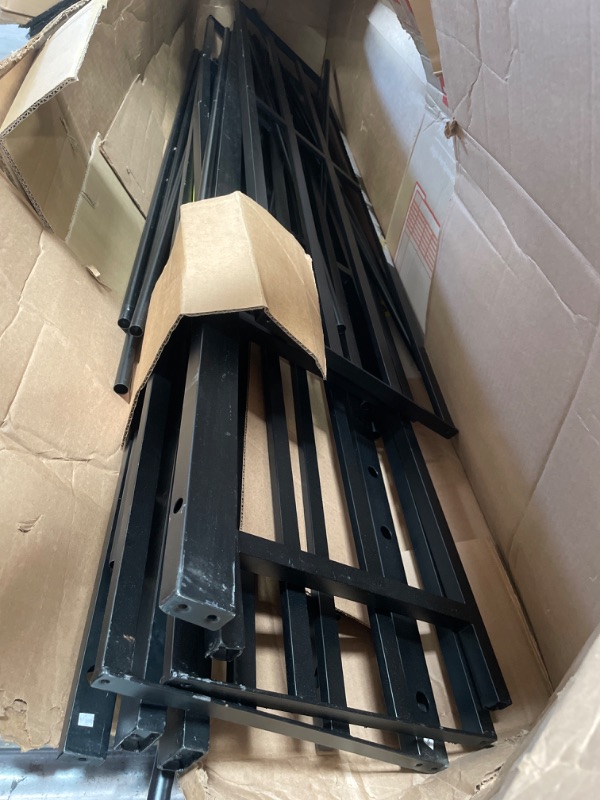 Photo 1 of **************Missing hardware/screws and institutions*************
Bellemave Full Over Full Bunk Beds, Full Bunk Bed with Build in Ladder and Safety Guardrail, Heavy Duty Bunk Beds for Teens, Kids, Dorm, Small Space, No Box Spring Needed(Full Black)