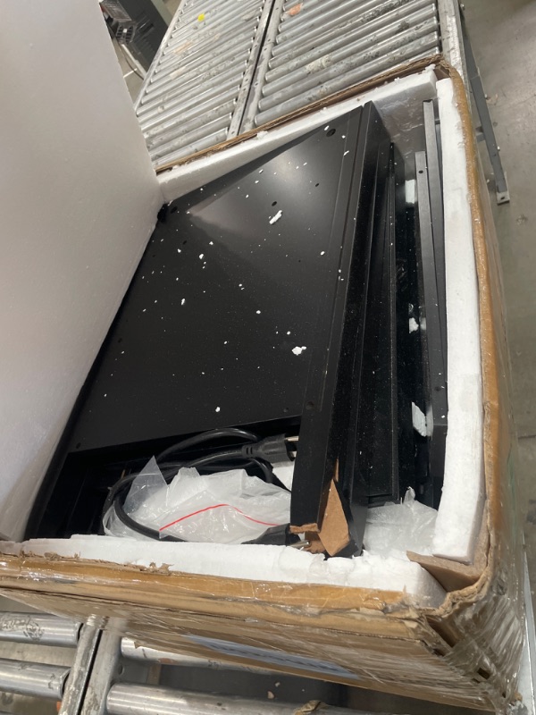 Photo 1 of ***DAMAGED***Huuger Black Nightstand Set of 2, Night Stand with Charger Station, Bedside Table with 2 Drawers, Bed Side Tables for Bedroom, Modern Nightstands, Metal Knobs, Painted Surface