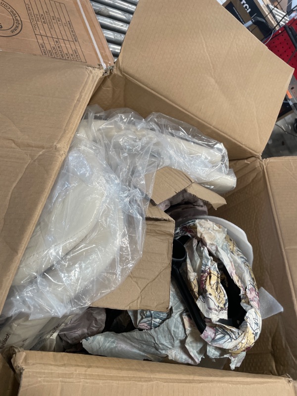 Photo 1 of ***parts only****USED ONLY 2 STOOLS*Shintenchi Bar Stools Set of 2 Modern Swivel Bar Chairs, Counter Height Faux Leather Metal Barstools, Upholstered Island Chairs with Back and Footrest, Beige