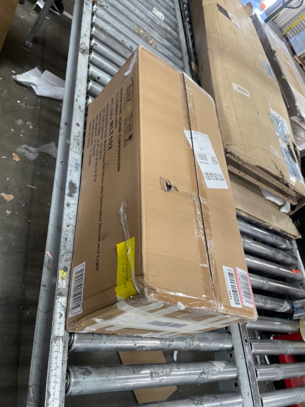 Photo 1 of ***INCOMPLETE***Alpine Corporation Mirror Waterfall Fountain with Stones and Lights - Zen Indoor/Outdoor Decor for Office, Living Room, Patio, Entryway - 72 Inches