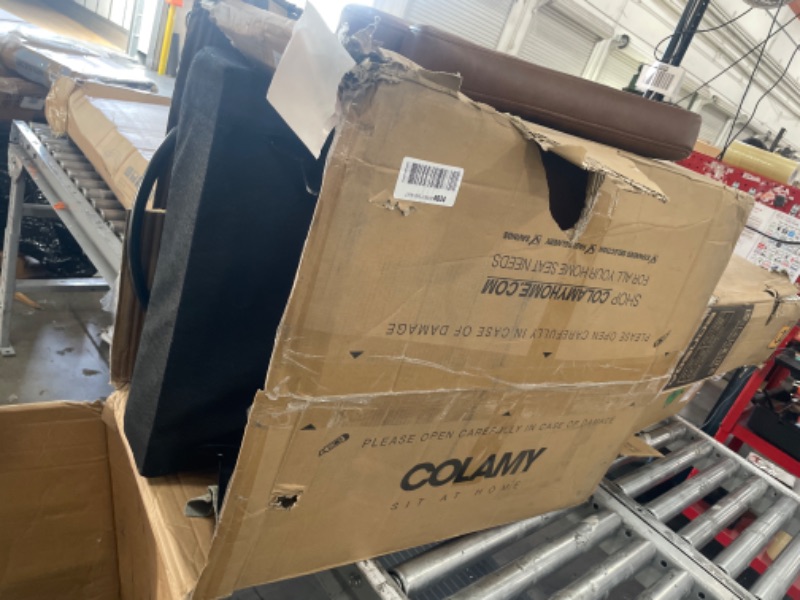 Photo 1 of ***INCOMPLETE***COLAMY Swivel Rocking Recliner,Wide PU Leather Glider Sofa Chair with Ergonomic High Backrest for Living Room, Office, Bedroom?Cocoa?