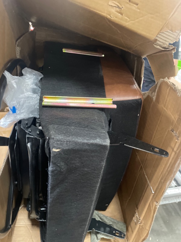 Photo 1 of ***INCOMPLETE***COLAMY Swivel Rocking Recliner,Wide PU Leather Glider Sofa Chair with Ergonomic High Backrest for Living Room, Office, Bedroom?Cocoa?