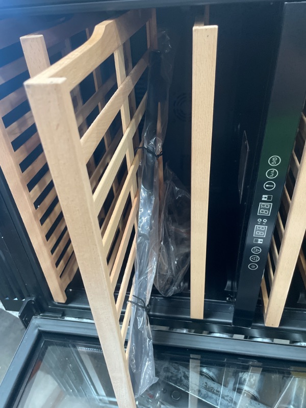 Photo 1 of ***DAMAGED***ICEVIVAL 24 Inch Dual Zone Wine Refrigerator, 54 Bottle Under Counter Wine Fridge for Built-in or Freestanding, Wine Cooler with Glass Door, Removable Shelves for Home, Office (Blcak)