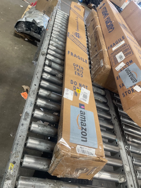 Photo 1 of **************MISSING THE BOTTOM HALF OF THE POLE****************
California Umbrella 9' Round Aluminum Pole Fiberglass Rib Market Umbrella, Crank Lift, Collar Tilt, White Pole, White Olefin