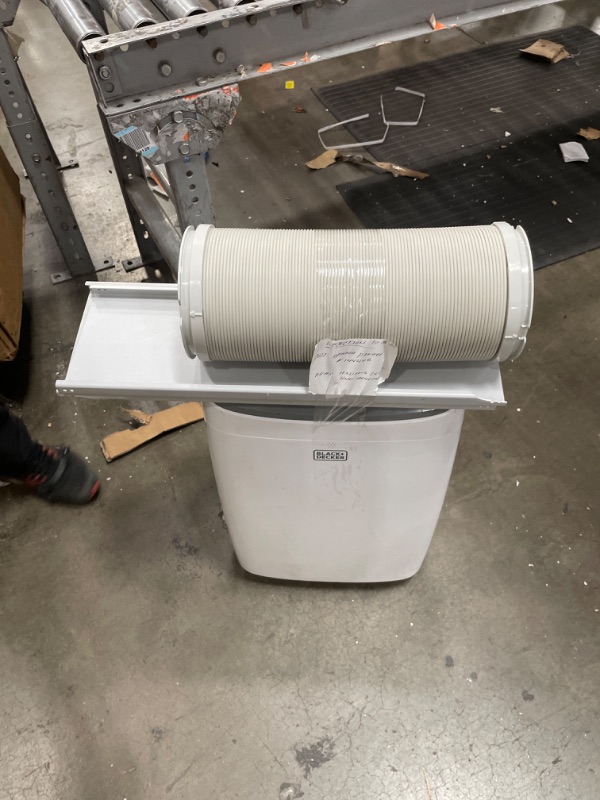 Photo 1 of ************ERROR CODE 'PF' COMES UP WHEN PLUGGED IN/MISSING SOME ACCESSORIES**************
BLACK+DECKER Portable Air Conditioner, 8,000 BTU (3,950 BTU SACC) for Rooms up to 400 Sq. Ft., Portable AC with Follow Me Remote Control and Window Kit, BPACT08WT,